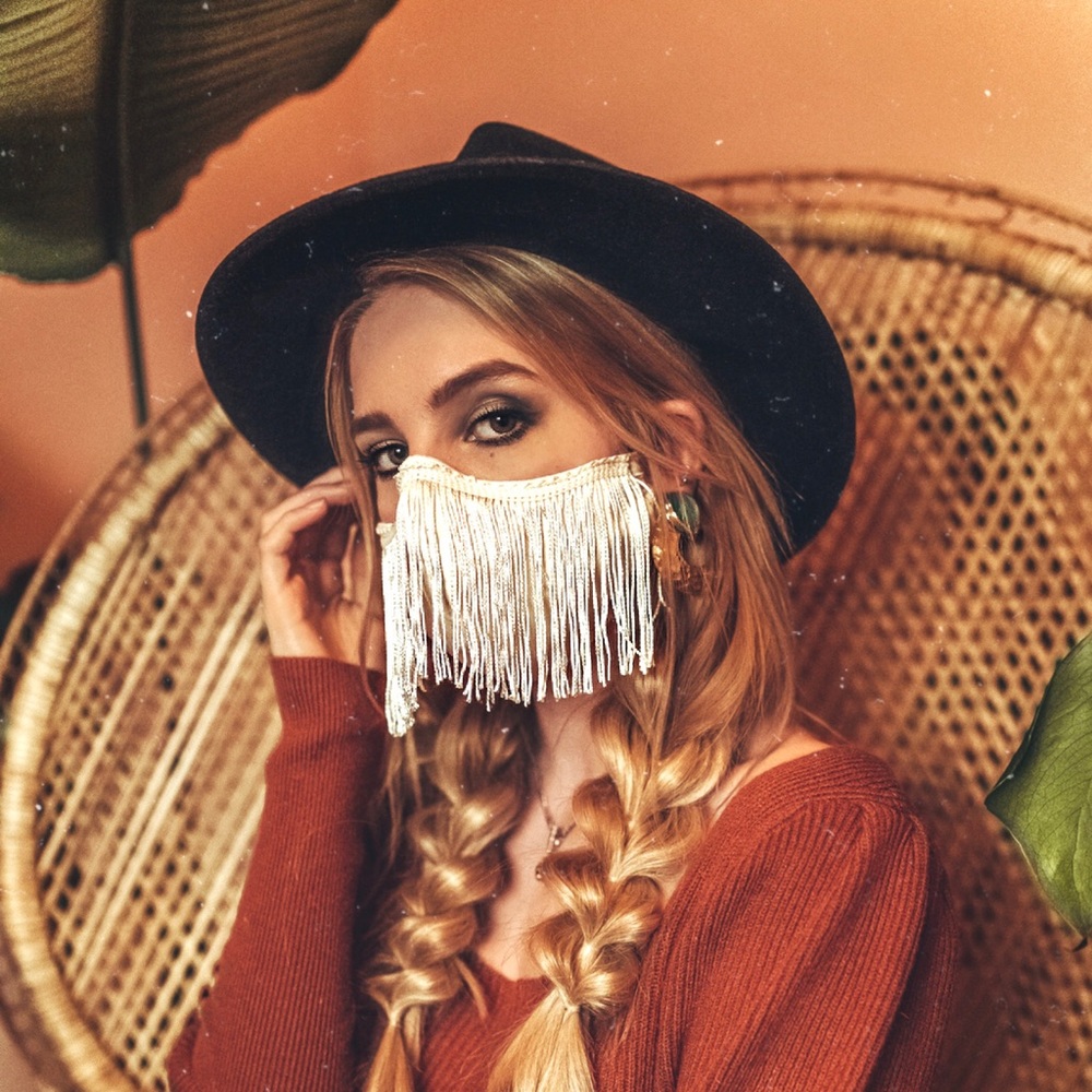 Designer Face Mask with Nose-Wire & filter pocket